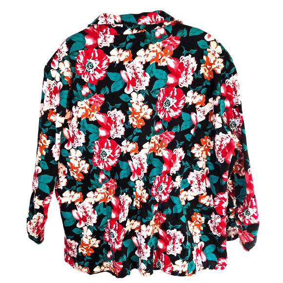 Lucy Diamonds Women's Blazer 22W 22 W Plus Size 3X 3XL Floral Coat Jacket - Picture 7 of 8